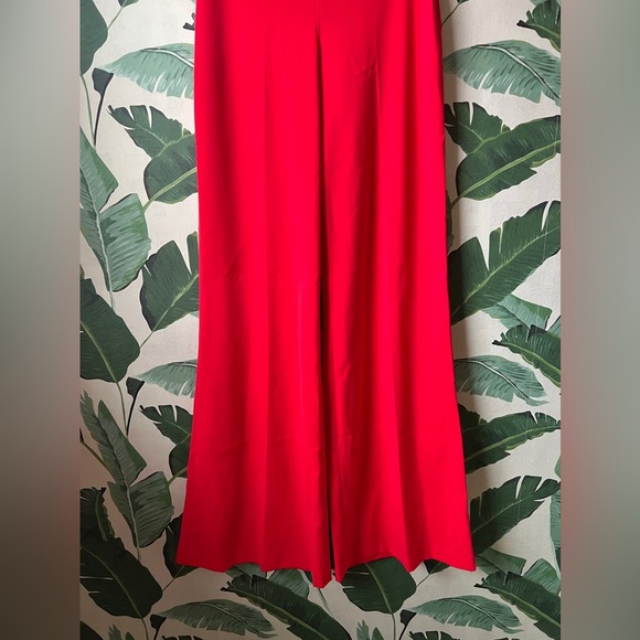 Amanda Uprichard Trousers Red Flare Leg XS NWT - Picture 4 of 9